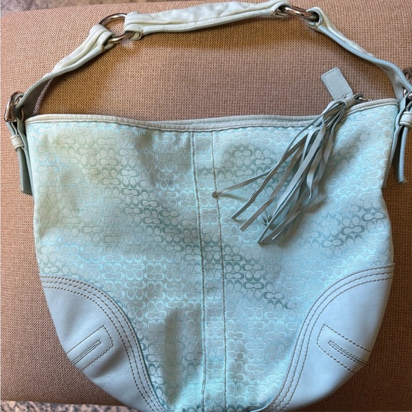 Coach Light Blue Hobo - Picture 13 of 16